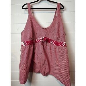 Cato Fashion Plus Size Red/white Polka Dots‎ Tank Women's 26/28W